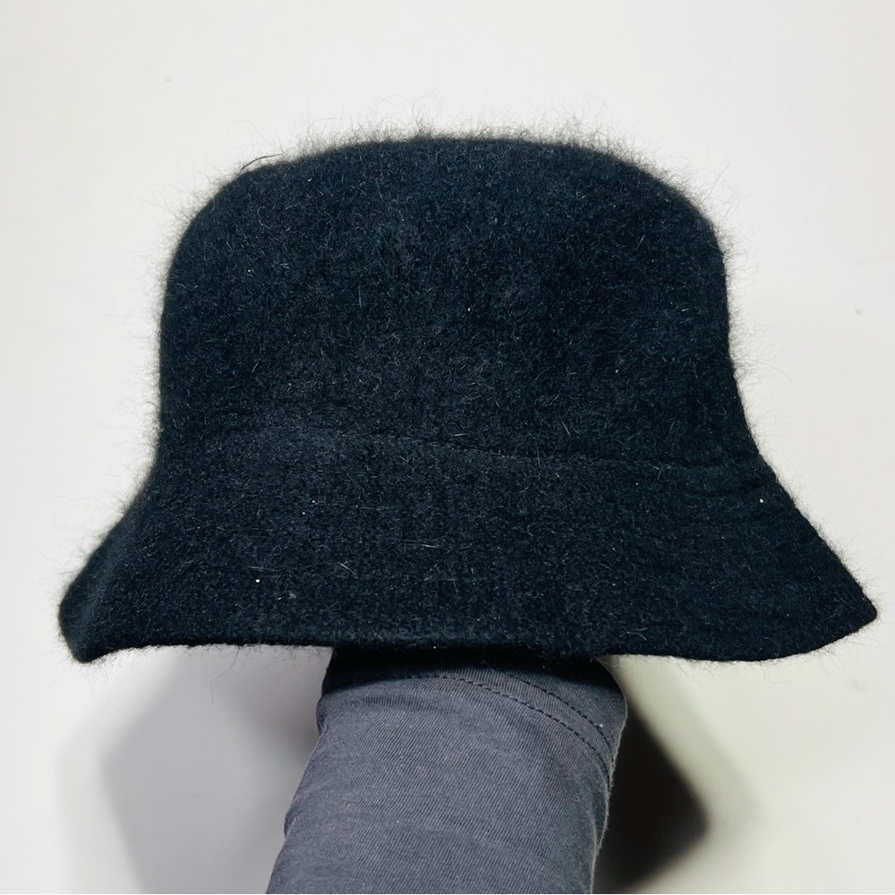 Reitmans‎ Rabbit Wool Blend Classic Black Women's Bucket Hat - Picture 2 of 4